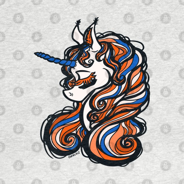 Denver Football Unicorn by Jan Grackle